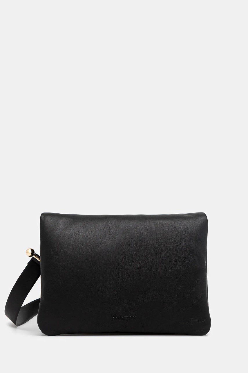 Sportmax poșetă de piele SOFFY culoarea negru, 2522516016600