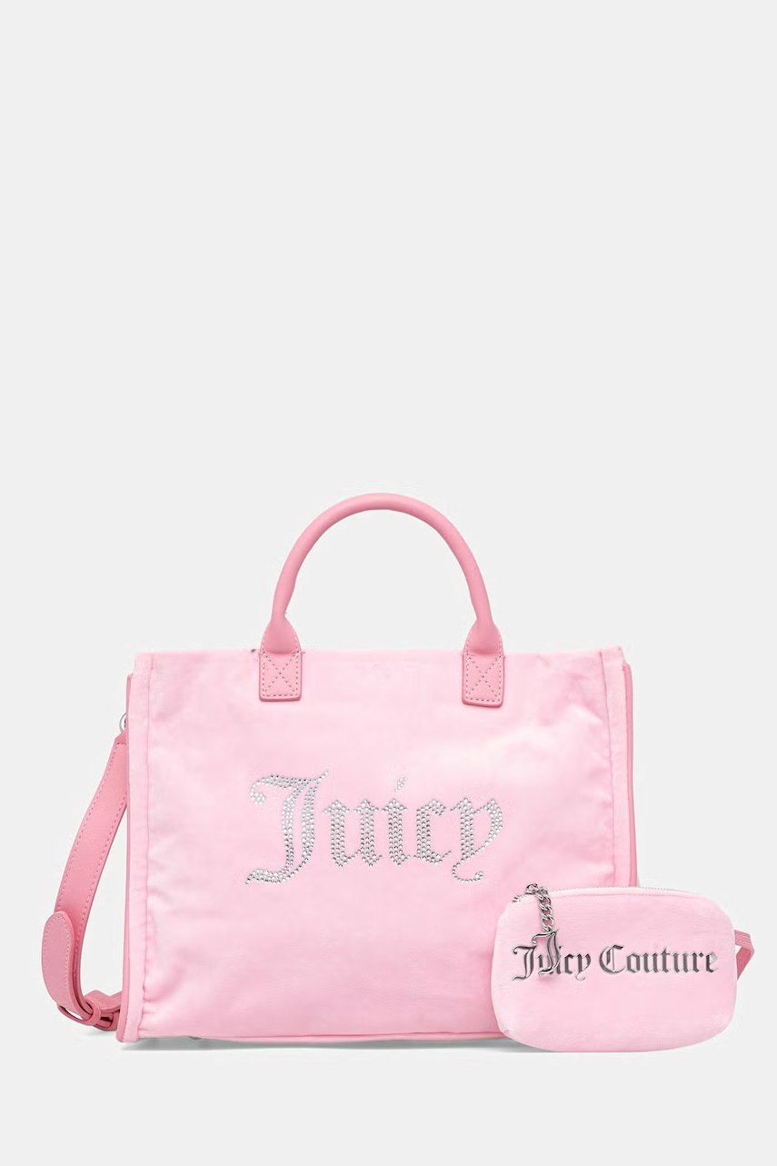 Juicy Couture torebka shopper damska welurowa Iris Velvet