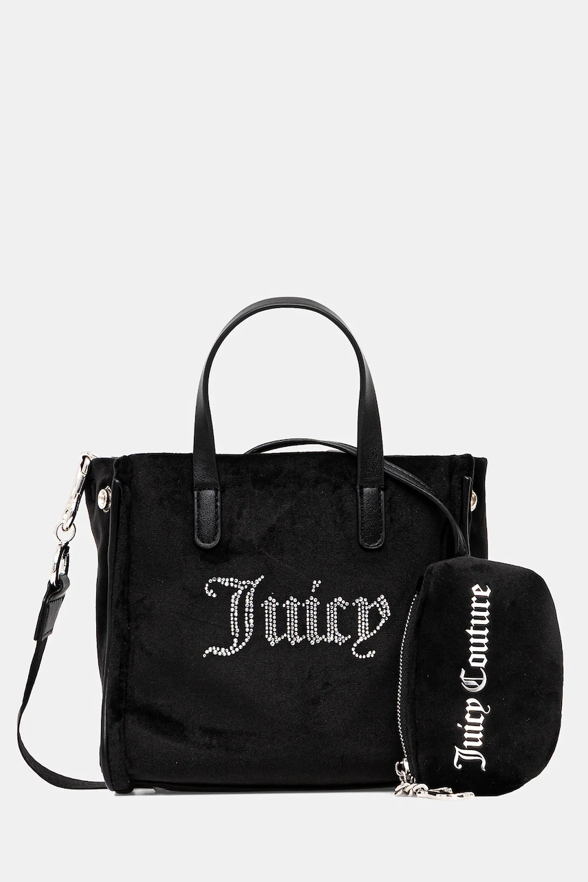 Juicy Couture poșetă Iris Velvet culoarea negru, BIJIR8945WZC