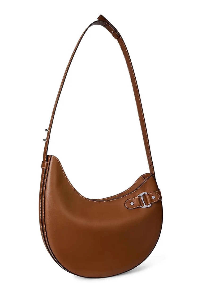 Кожаная сумочка Lauren Ralph Lauren цвет коричневый 431980156