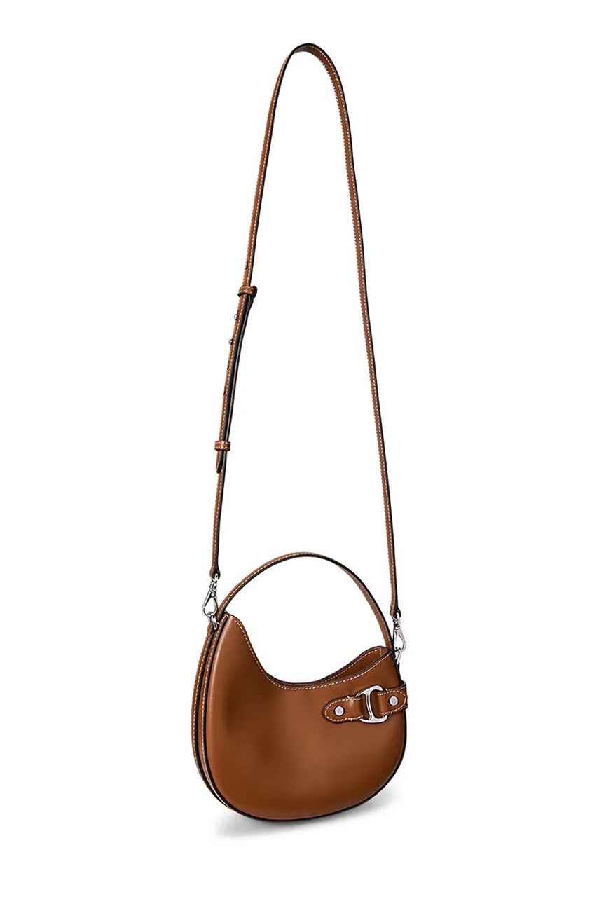 Кожаная сумочка Lauren Ralph Lauren цвет коричневый 431980159