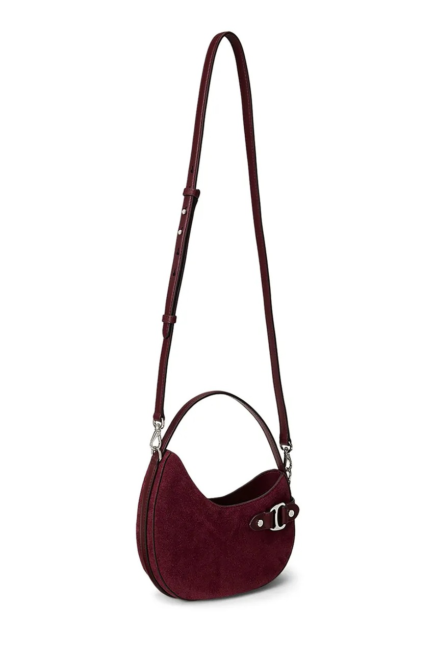 Замшевая сумочка Lauren Ralph Lauren цвет бордовый 431980160