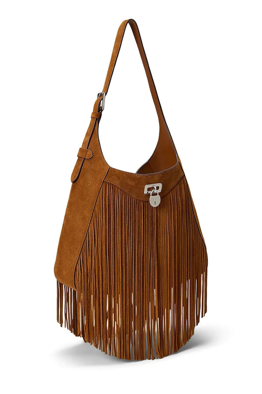 Замшевая сумочка Lauren Ralph Lauren цвет коричневый 431980172 Замшевая сумочка Lauren Ralph Lauren цвет коричневый 431980172