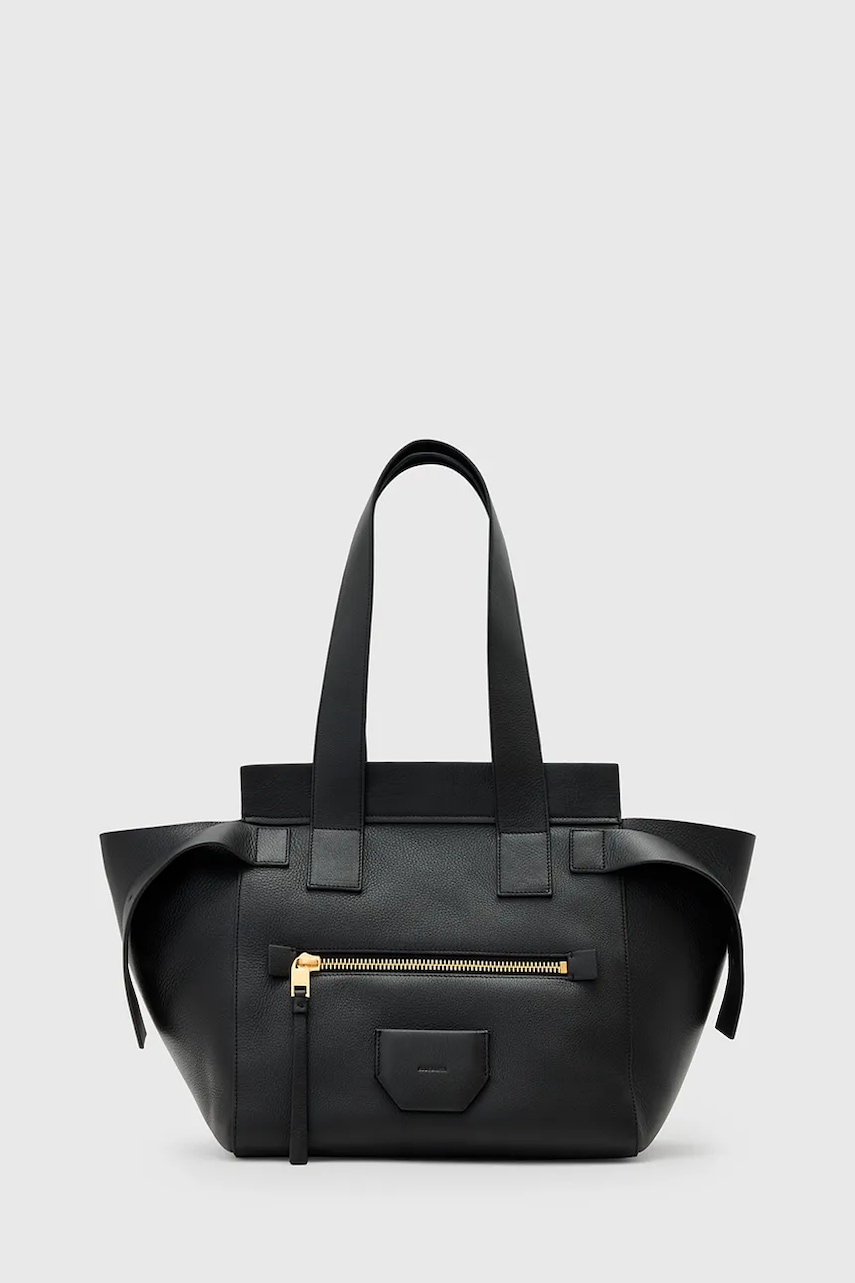 AllSaints poșetă de piele PEREZ culoarea negru, W392XD