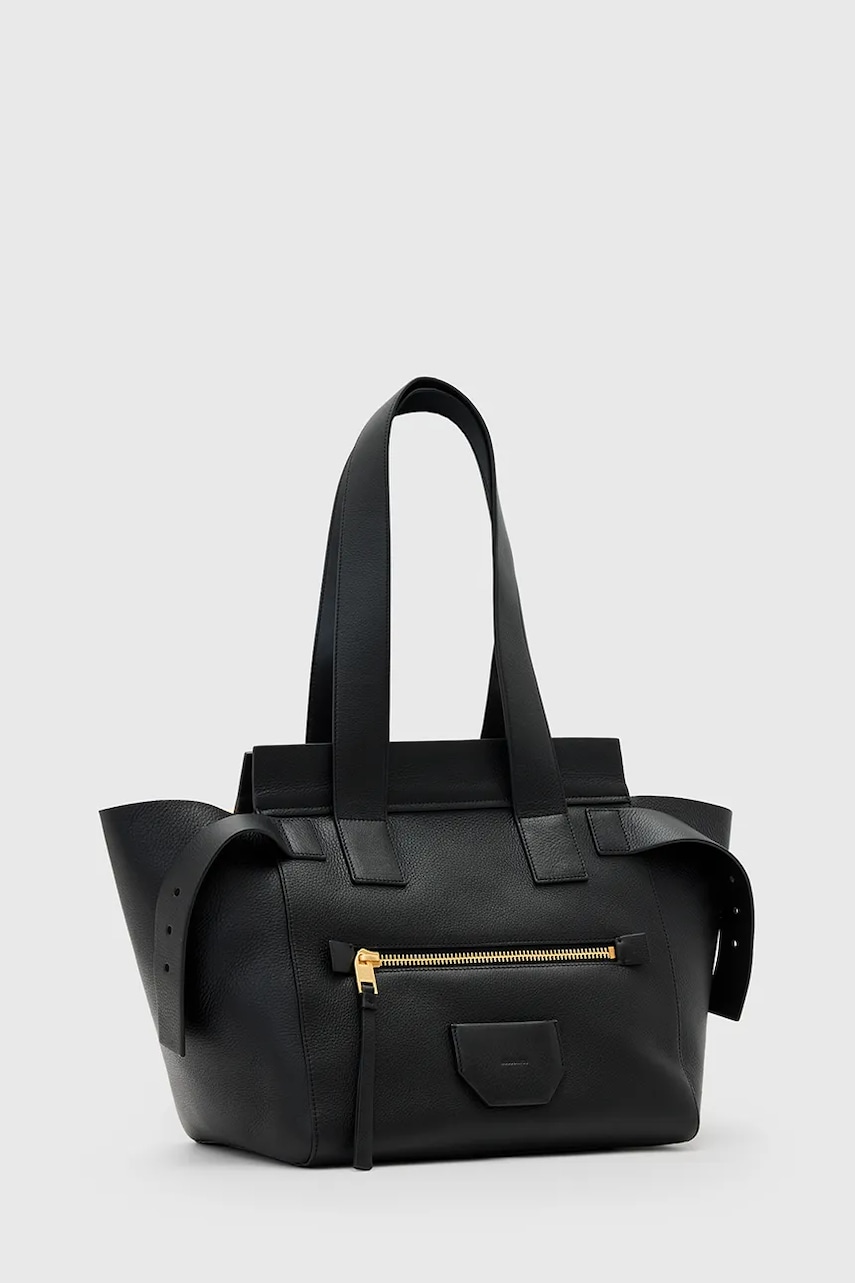 Кожаная сумочка AllSaints PEREZ цвет чёрный W392XD Кожаная сумочка AllSaints PEREZ цвет чёрный W392XD
