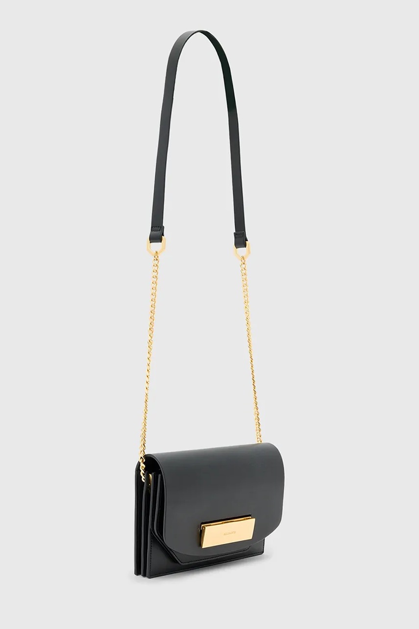 Кожаная сумочка AllSaints ETTA цвет чёрный W339XD