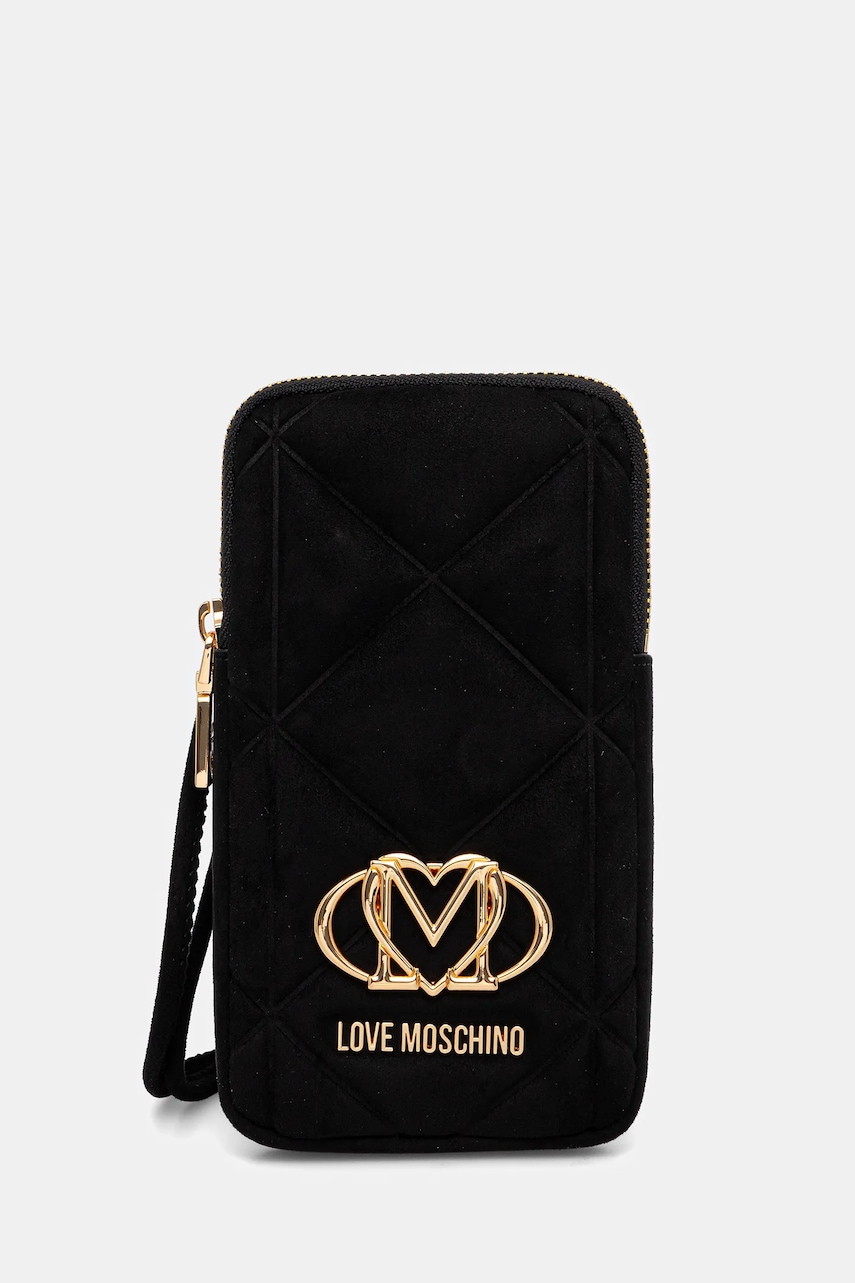 Love Moschino carcasă de telefon culoarea negru, JC5645PP0NKE0000