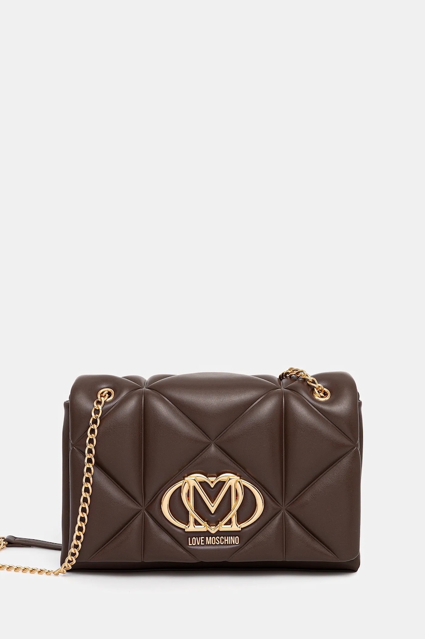 Love Moschino poșetă culoarea maro, JC4041PP0NLC0313