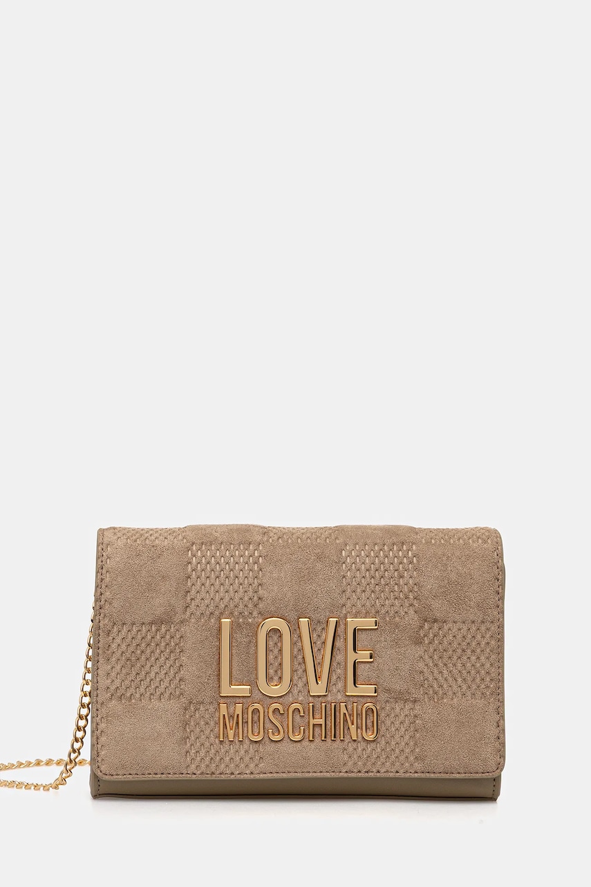Love Moschino poșetă culoarea bej, JC4127PP0NKB110A