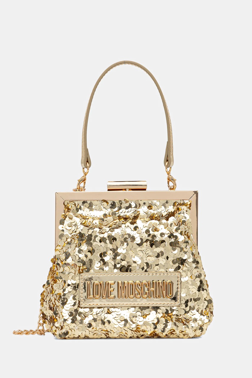Levně Kabelka Love Moschino zlatá barva, JC4146PP0NKK190B