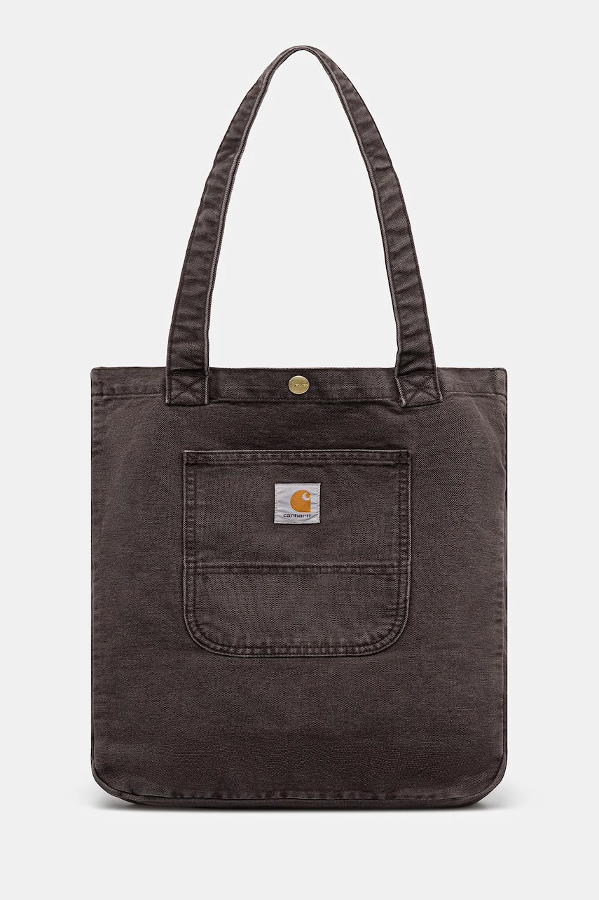Carhartt WIP geantă de bumbac Bayfield Tote culoarea maro, I035688.474O