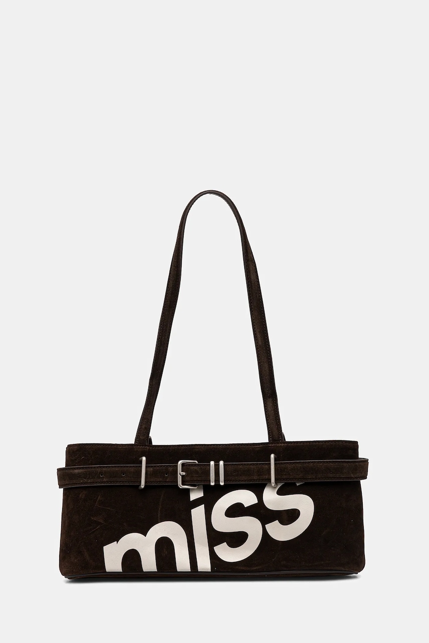 Miss Sixty geantă de mână din piele întoarsă culoarea maro, 6S3GJ81600