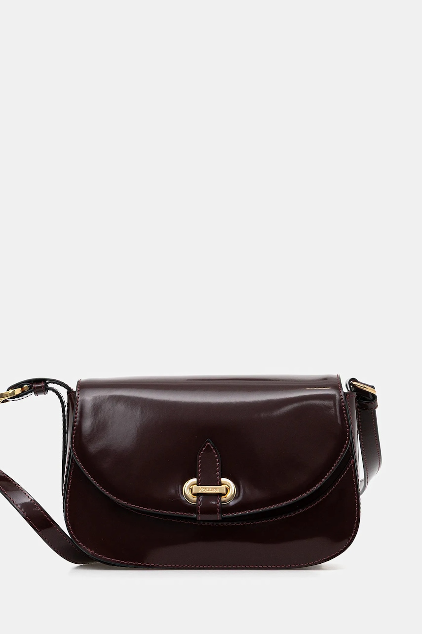 Pollini geantă de piele culoarea bordo, PC4403PP0N QB1