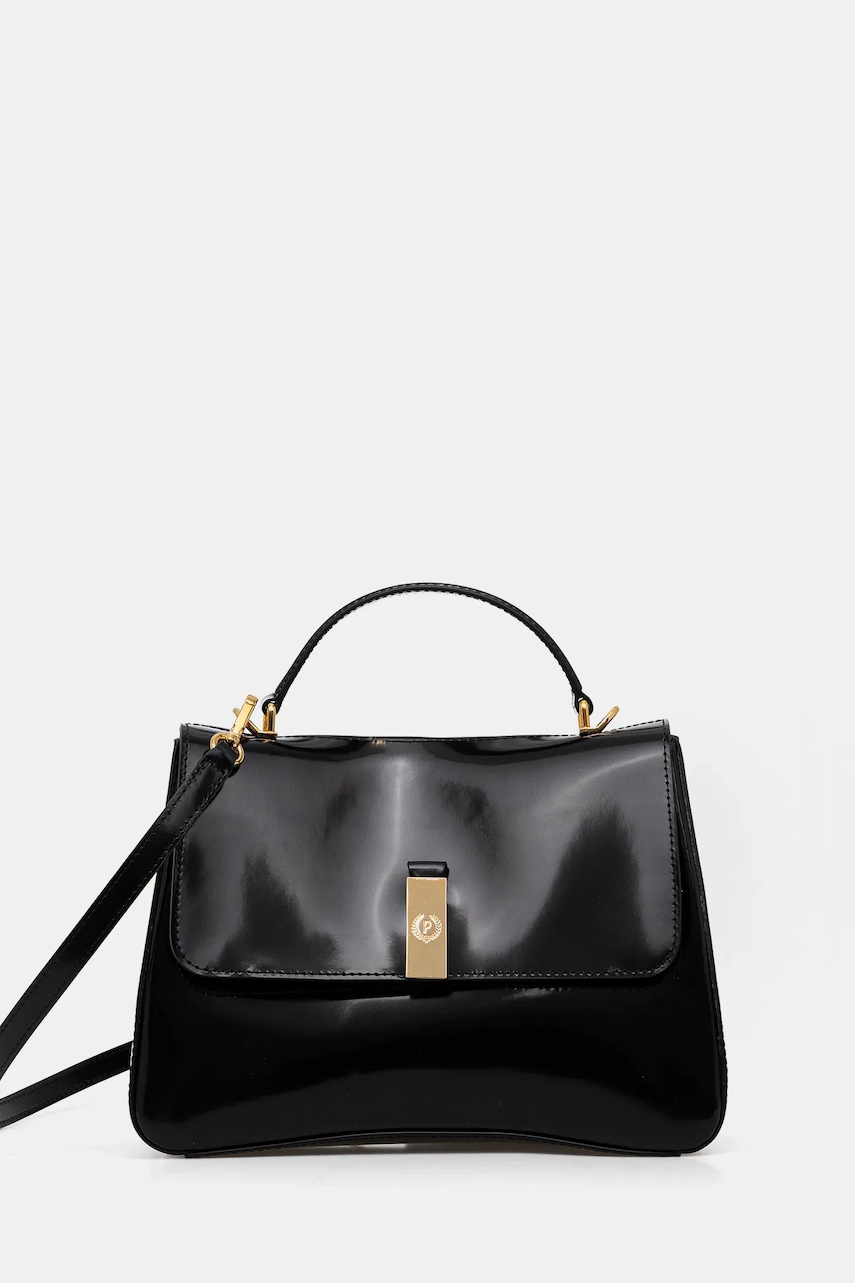 Pollini geantă de piele culoarea negru, PC4417PP0N QB1