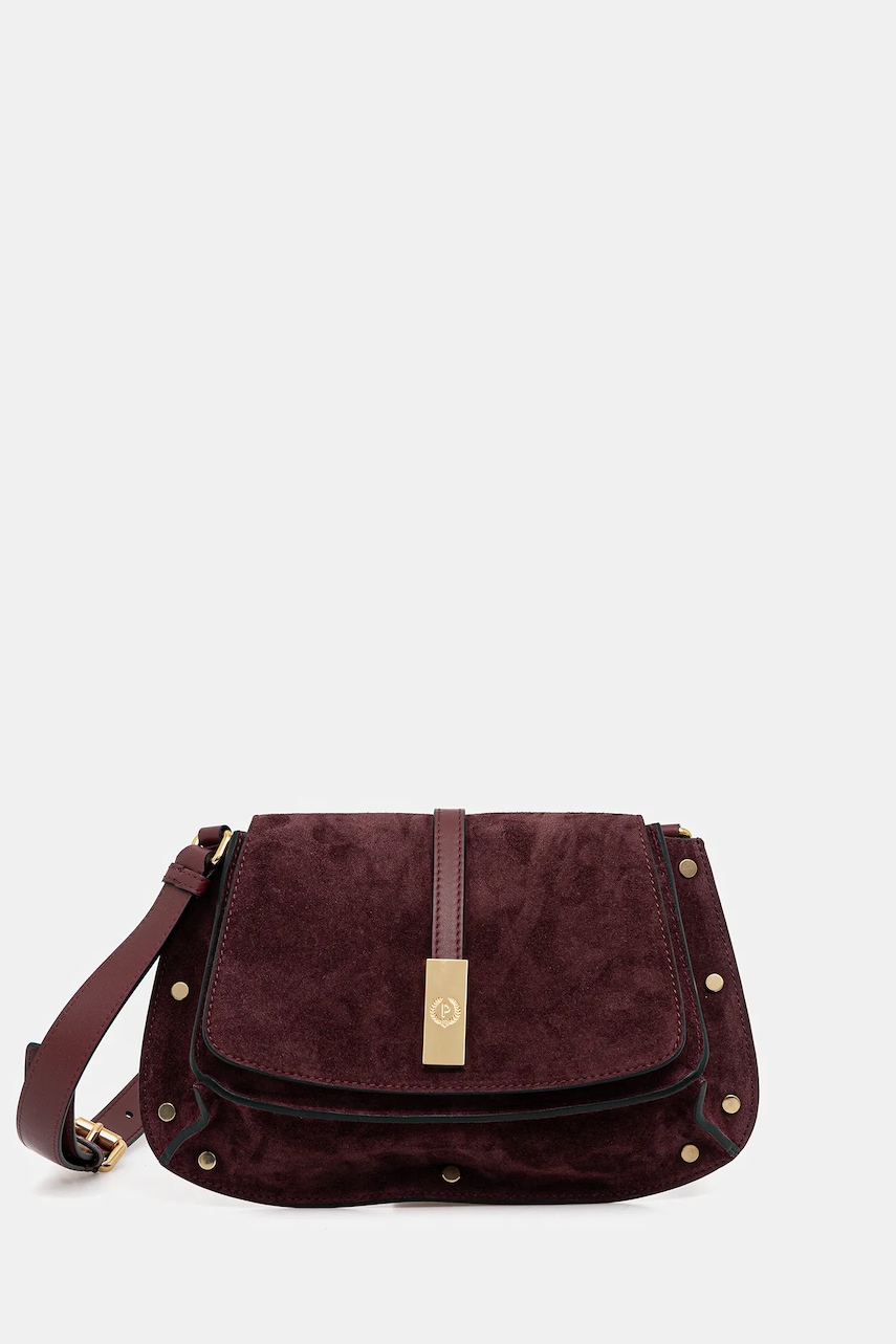 Pollini geantă de mână din piele întoarsă culoarea bordo, PC4426PP0N QI1