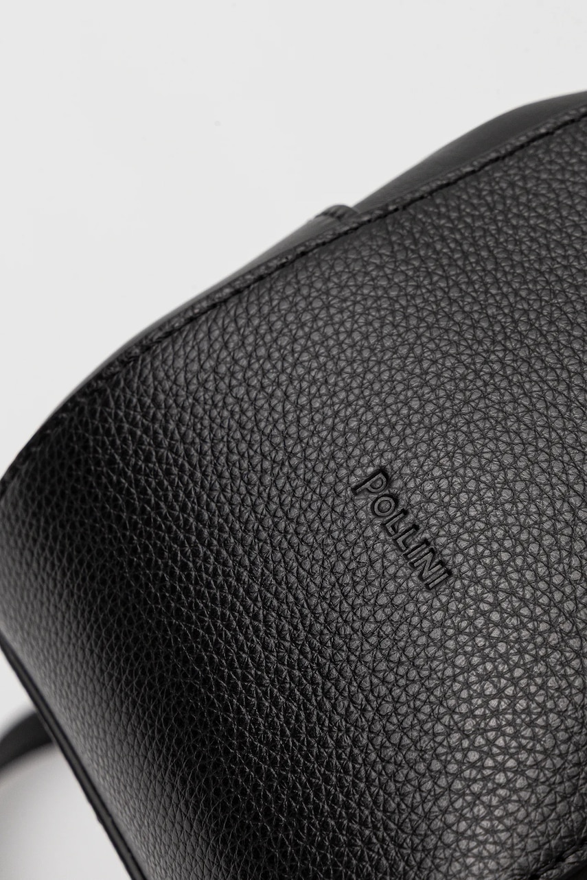 Δερμάτινη τσάντα Pollini χρώμα: μαύρο, PC4428PP0N QG1 φωτογραφία