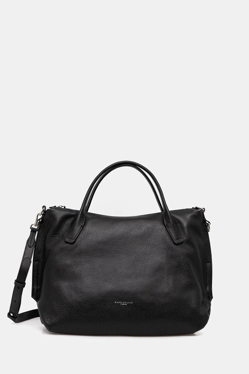 Gianni Chiarini geantă de mână din piele întoarsă CINDY culoarea negru, BS.11700.CM