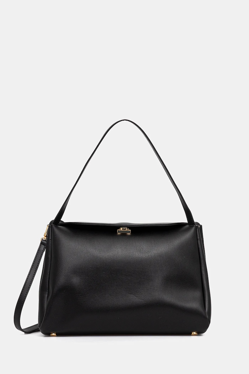 Themoire poșetă culoarea negru, TMCOEUDN1