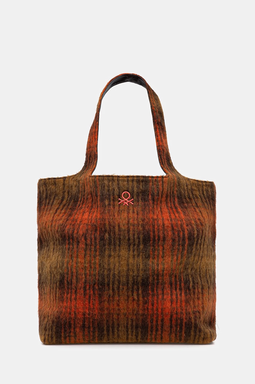 United Colors of Benetton poșetă cu două fețe culoarea maro, 6I4BDY08N