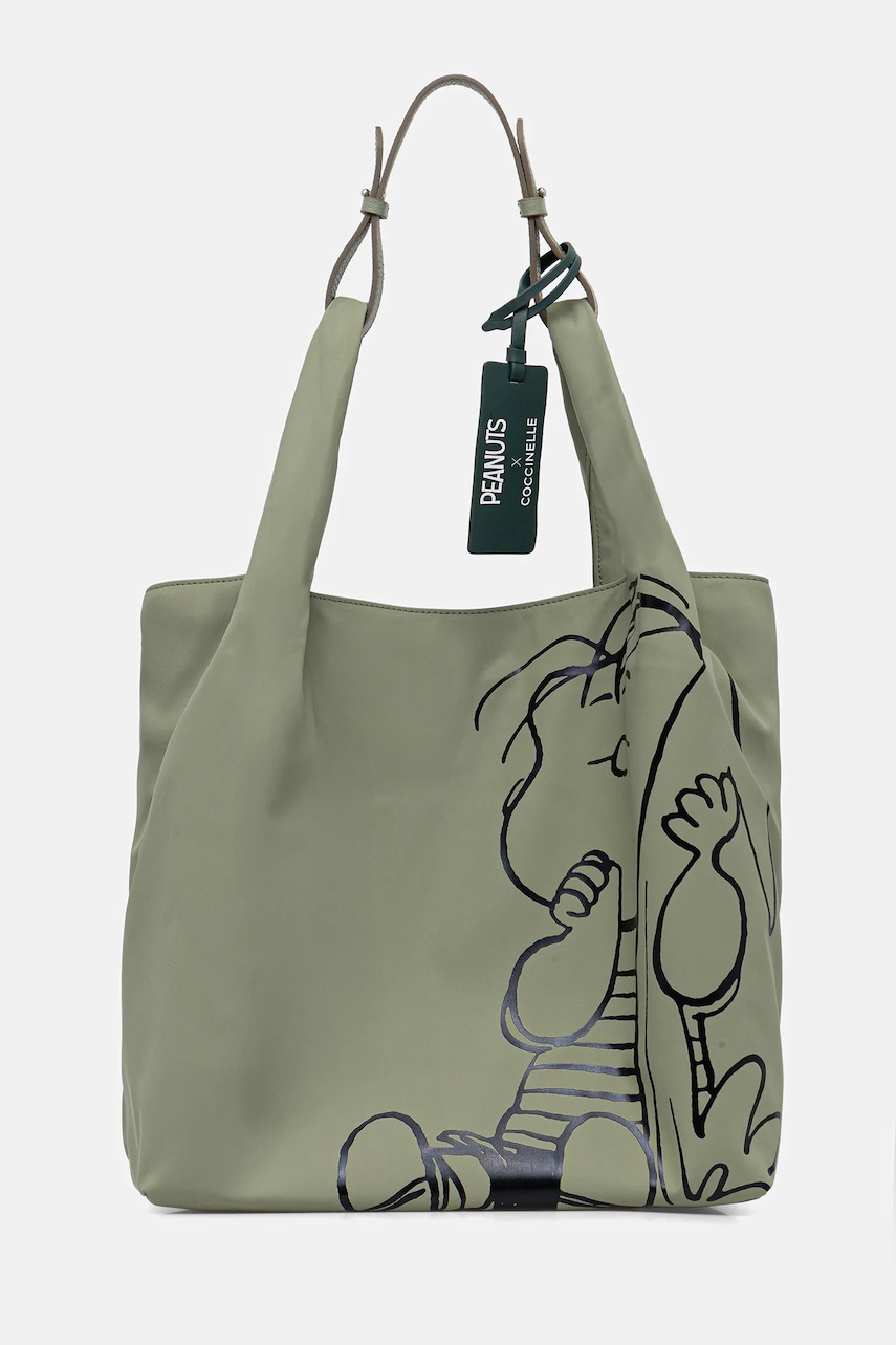 Coccinelle poșetă PEANUTS culoarea verde, T1E.11.01.01
