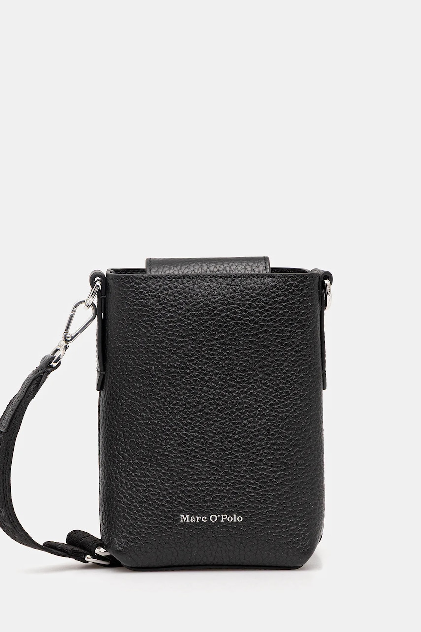 Marc O'Polo poșetă de piele culoarea negru, 5000007752
