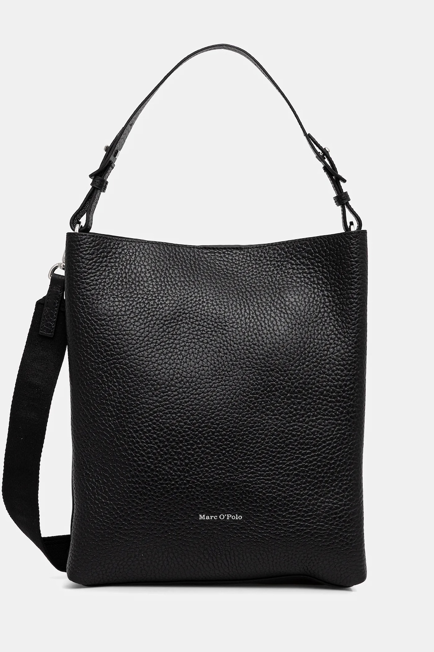 Marc O'Polo poșetă de piele culoarea negru, 5000007749