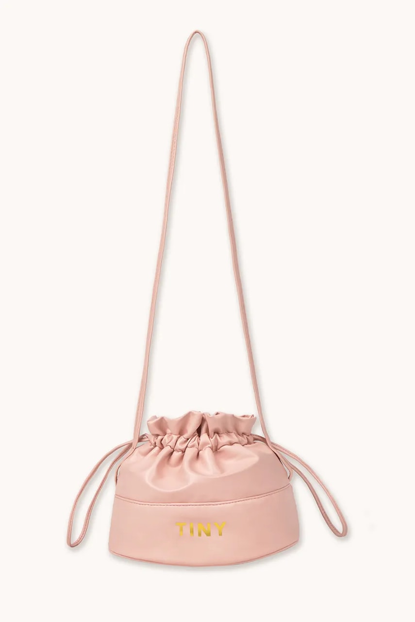 Levně Dětská kabelka Tinycottons SOLID BUCKET BAG růžová barva, AW25-510