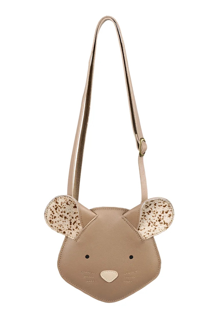 Детская кожаная сумка Donsje Britta Exclusive Purse Mouse цвет бежевый 5002037