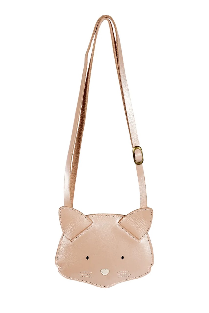 Детская кожаная сумка Donsje Blinc Purse Cat цвет розовый 5520502 Детская кожаная сумка Donsje Blinc Purse Cat цвет розовый 5520502