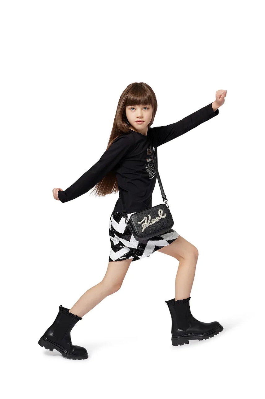 Karl Lagerfeld poșetă fete culoarea negru, Z31022