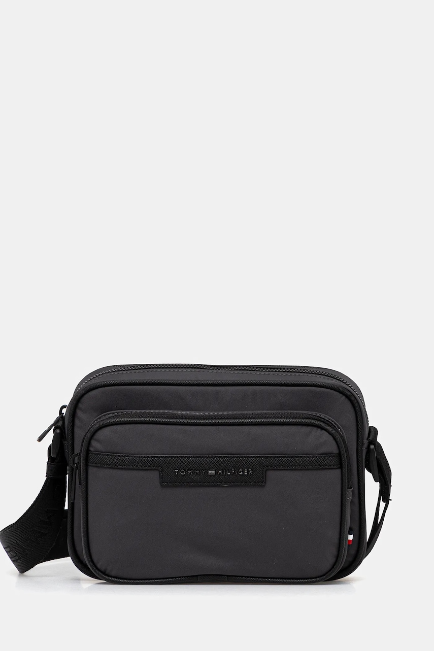 Levně Ledvinka Tommy Hilfiger šedá barva, AM0AM13468