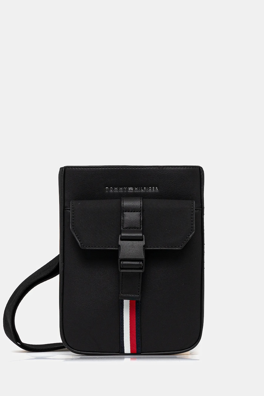 Levně Taštička Tommy Hilfiger černá barva, AM0AM13480