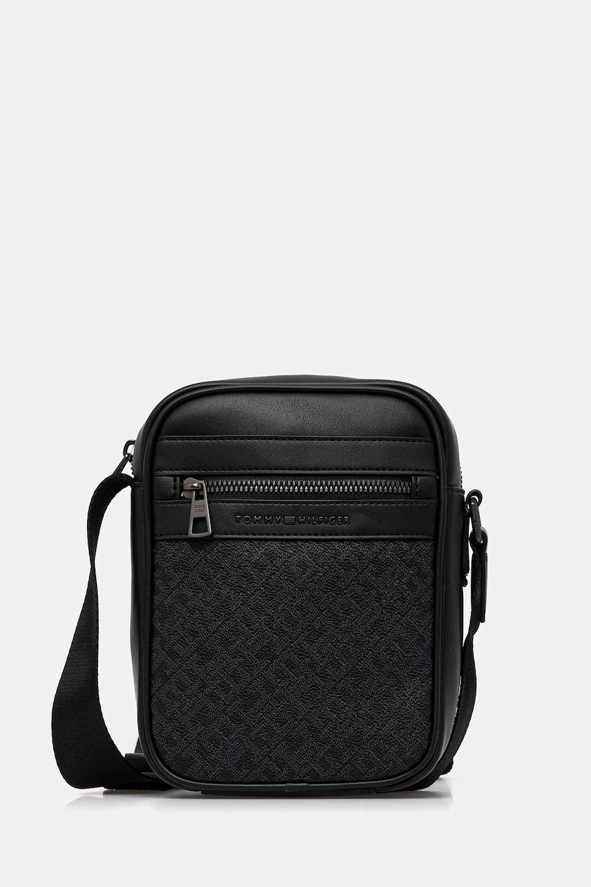 Levně Taštička Tommy Hilfiger černá barva, AM0AM13493