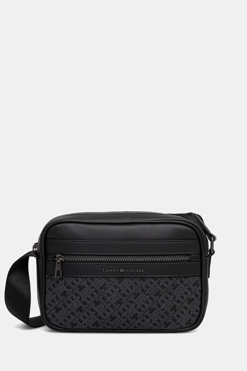 Levně Taštička Tommy Hilfiger černá barva, AM0AM13494