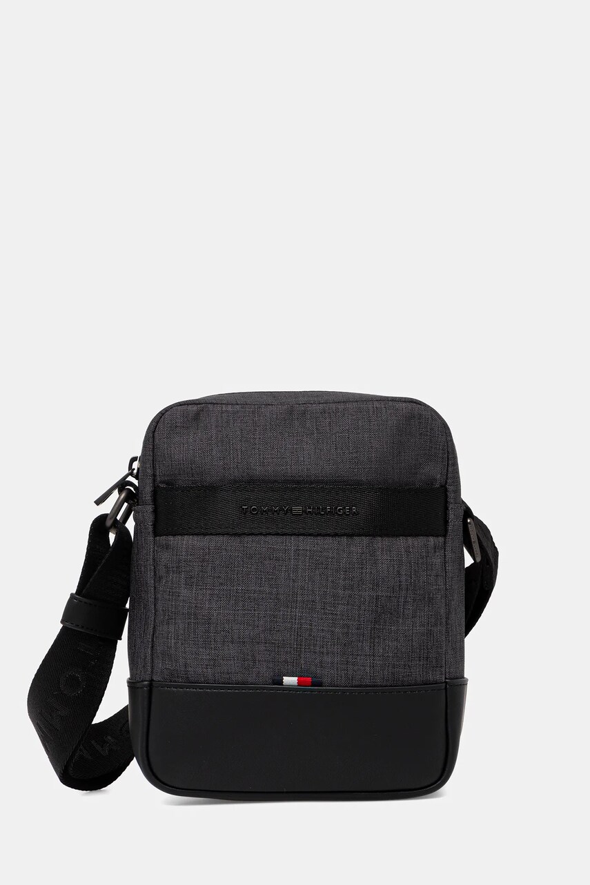 Levně Taštička Tommy Hilfiger šedá barva, AM0AM13582