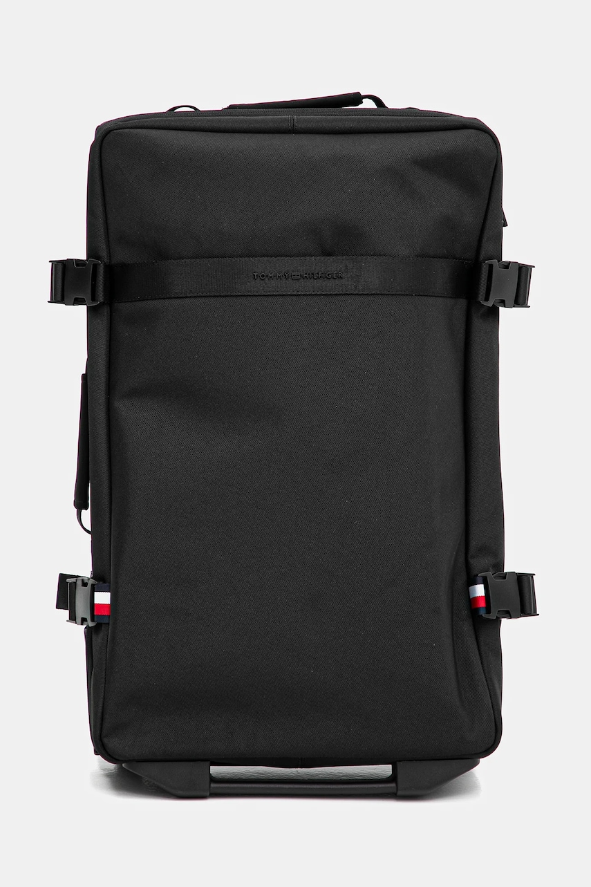 Kufr Tommy Hilfiger černá barva, AM0AM13474