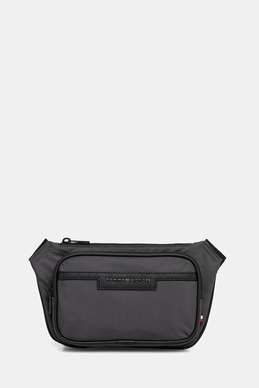 Levně Ledvinka Tommy Hilfiger šedá barva, AM0AM13467