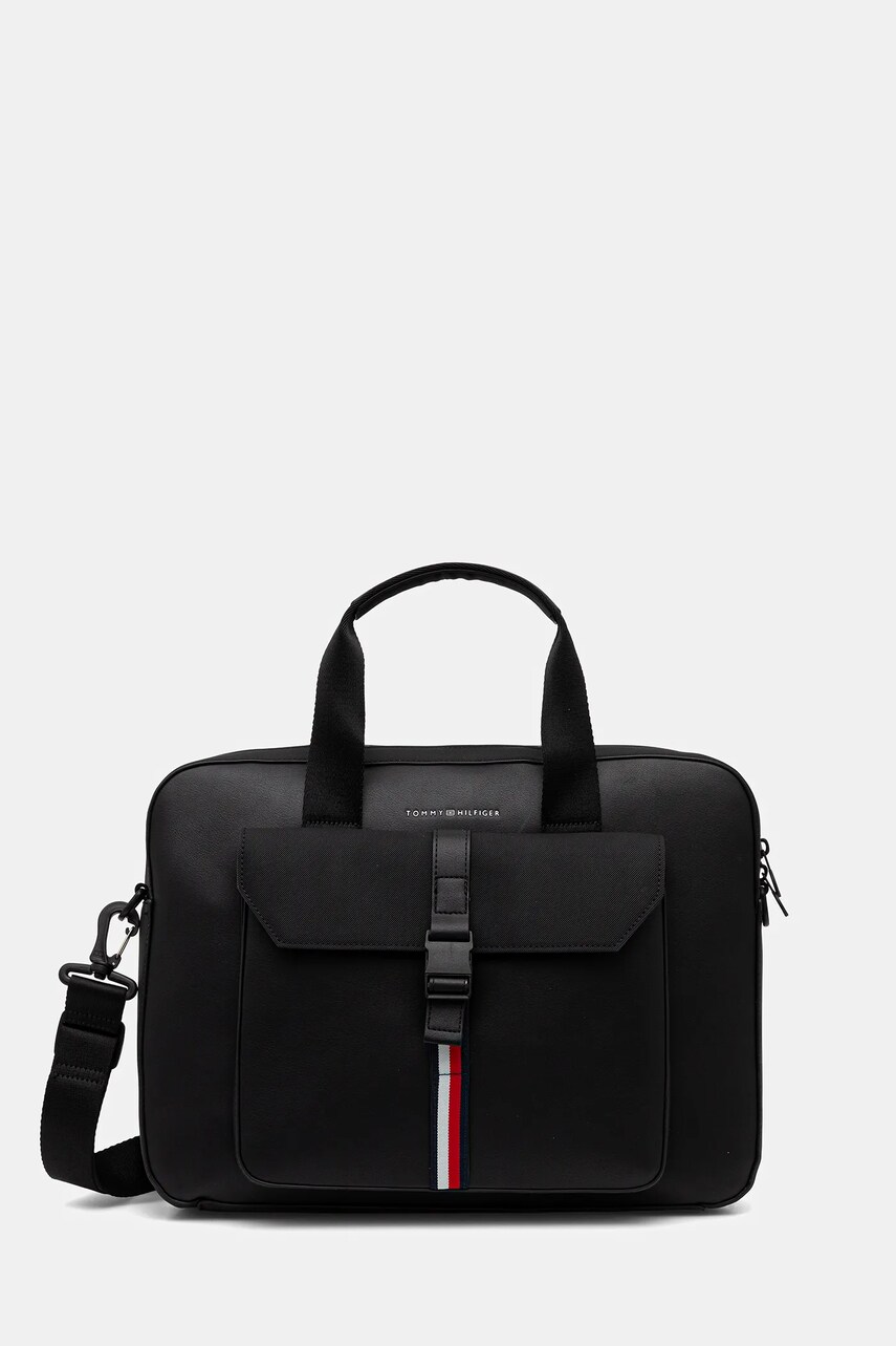 Levně Taška Tommy Hilfiger černá barva, AM0AM13478