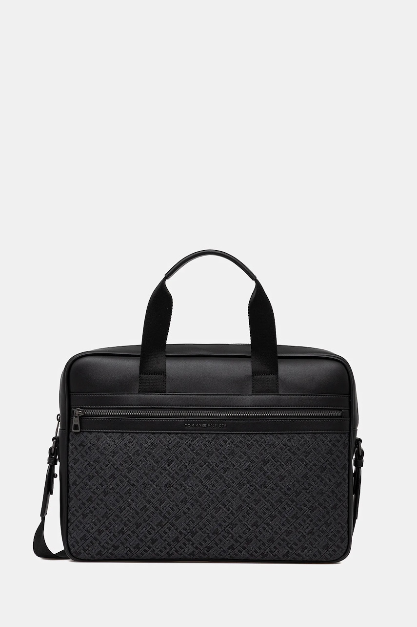 Levně Taška na notebook Tommy Hilfiger černá barva, AM0AM13491