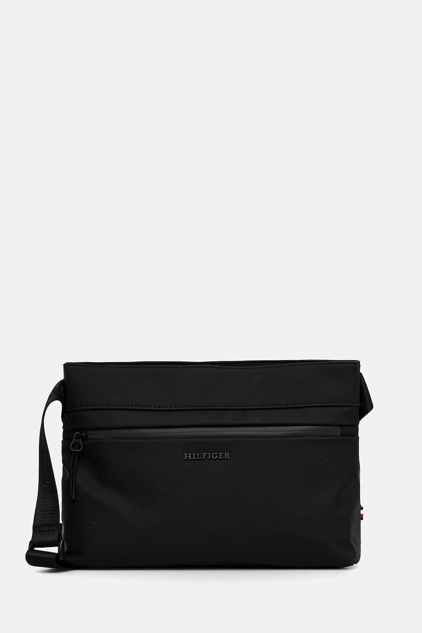 Levně Taštička Tommy Hilfiger černá barva, AM0AM13545