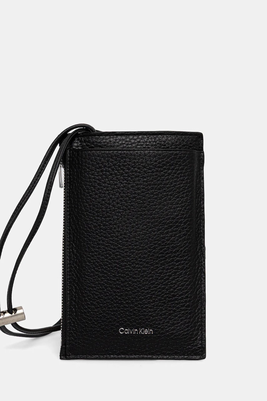 Levně Obal na telefon Calvin Klein černá barva, LV04D1037G