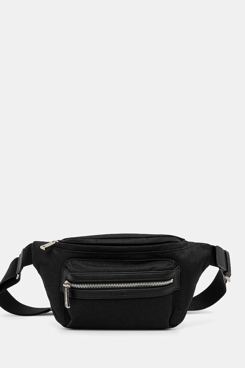 Levně Ledvinka Calvin Klein černá barva, LV04D3073G