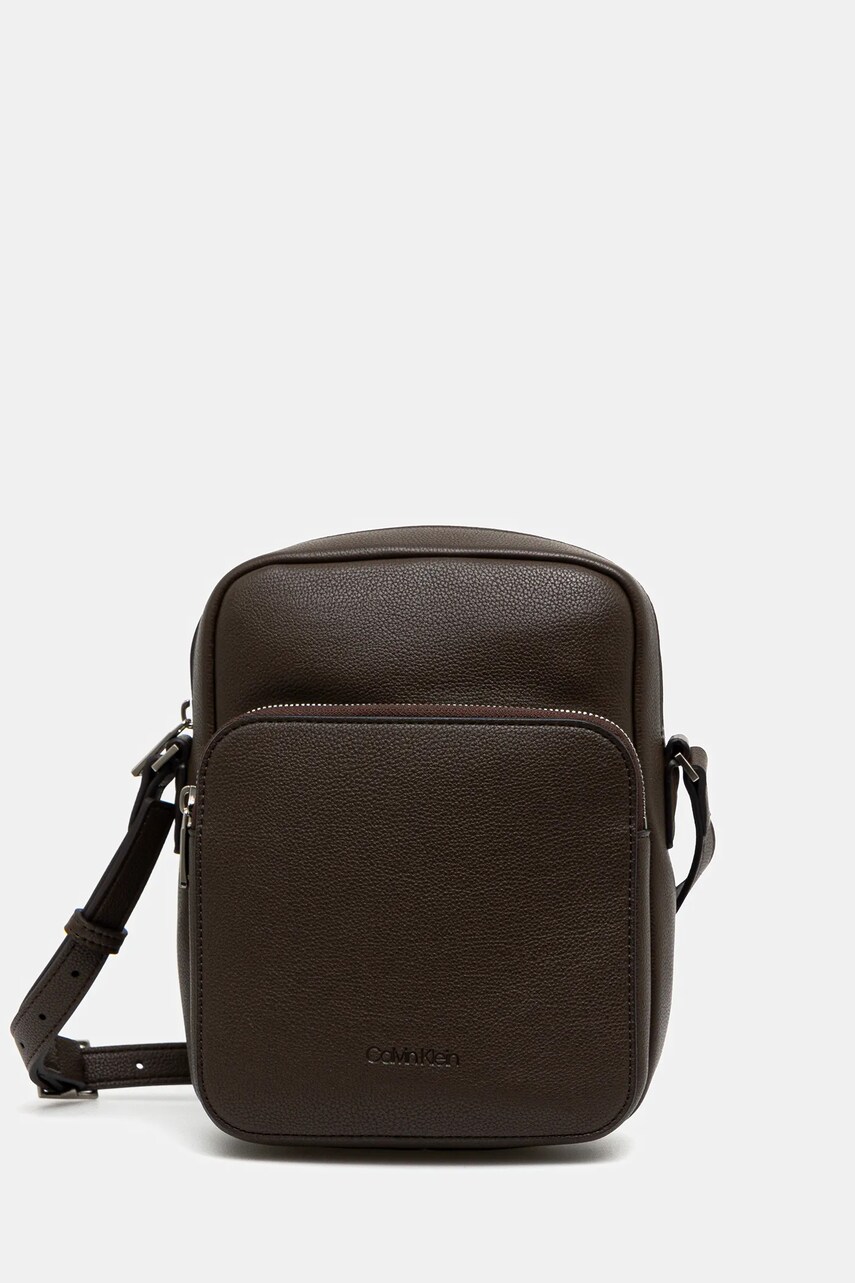 Levně Taštička Calvin Klein hnědá barva, LV04D3076G