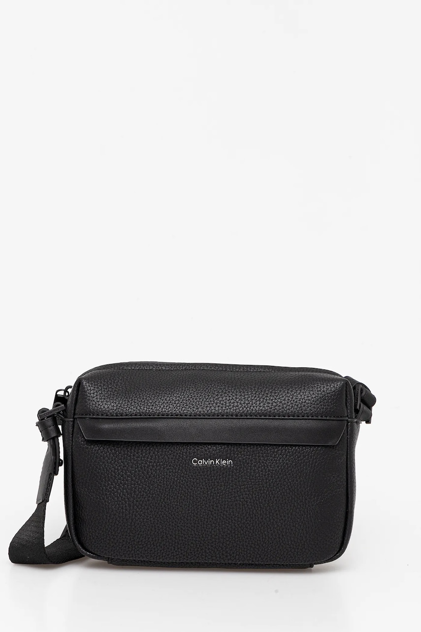 Levně Taštička Calvin Klein pánská, černá barva, LV04D3084G