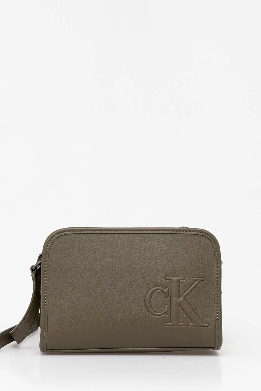 Levně Taštička Calvin Klein zelená barva, LV04G3159G