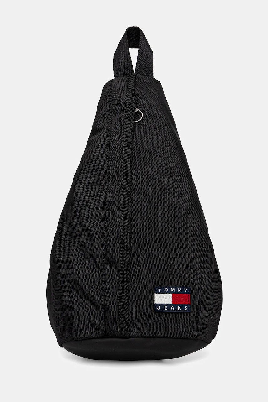 Tommy Jeans rucsac culoarea negru, mic, uni, AM0AM13391