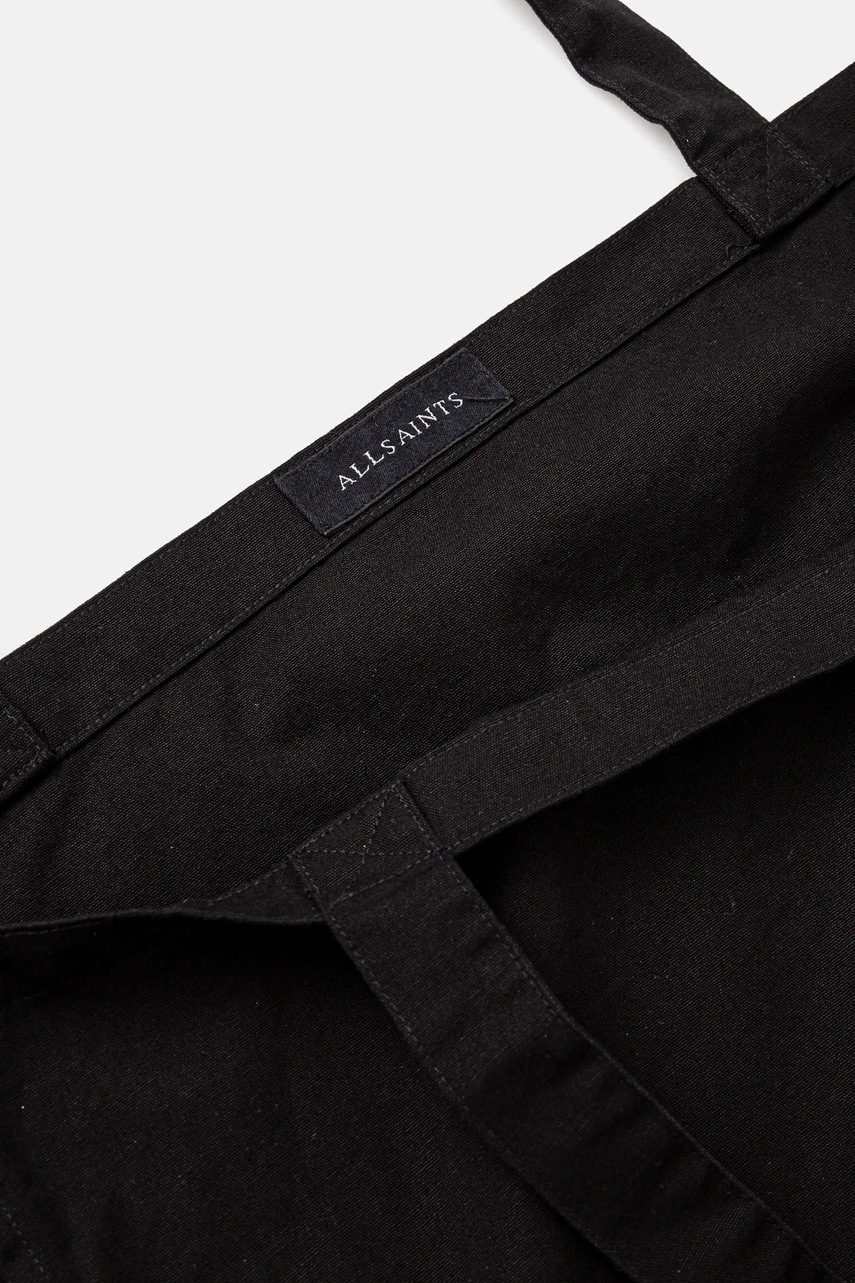 Βαμβακερή τσάντα AllSaints LARGE χρώμα: μαύρο, M170XC φωτογραφία