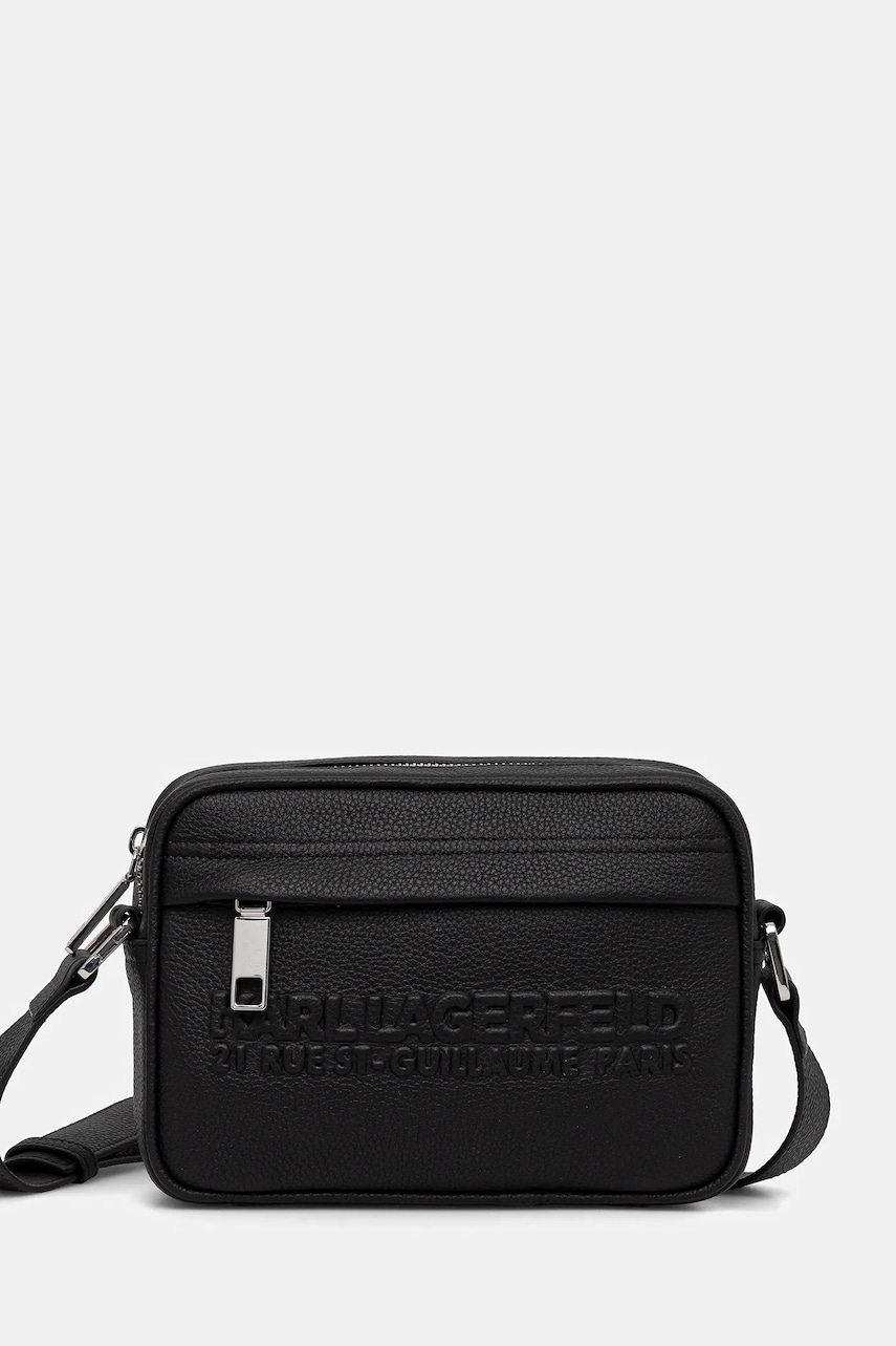 Karl Lagerfeld borseta de piele K/RSG culoarea negru, A3M30176