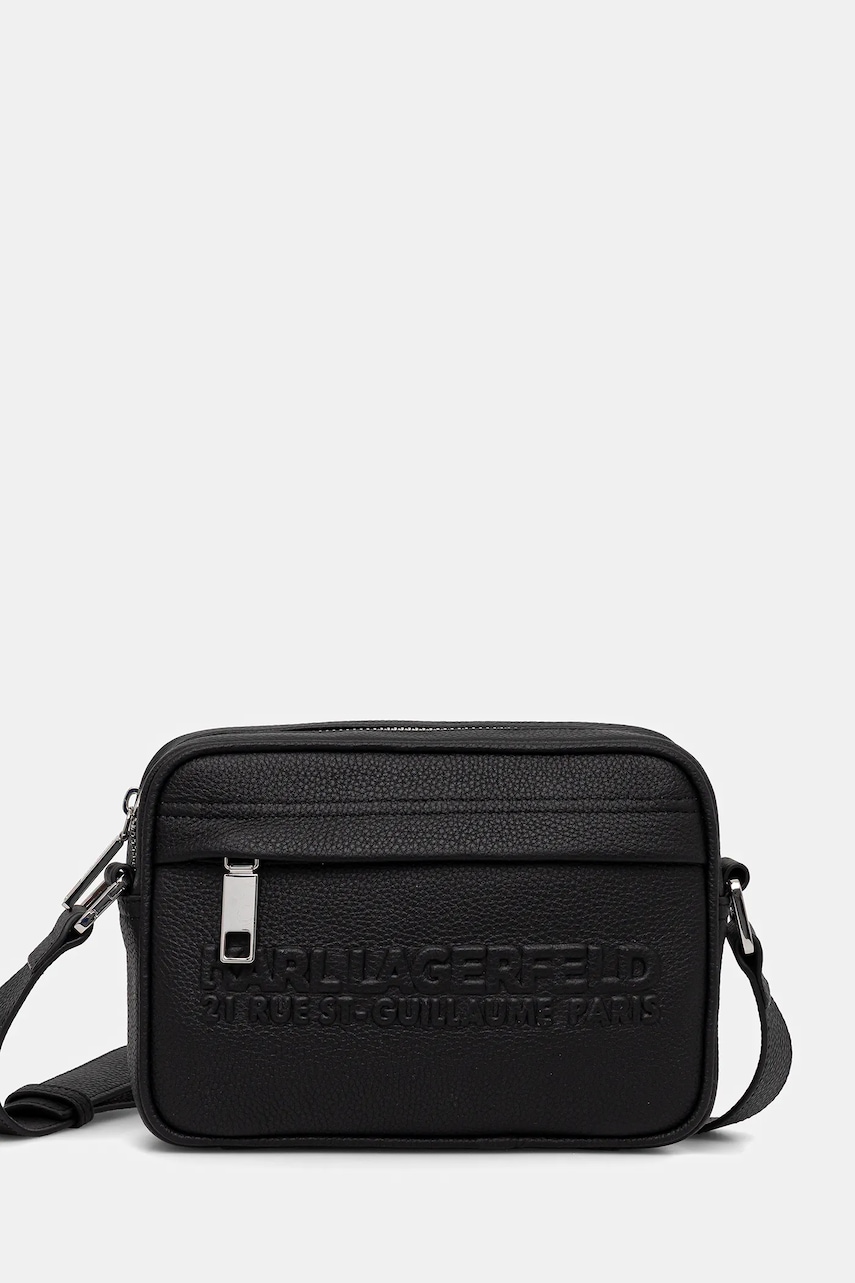 Karl Lagerfeld borsetă de piele K/RSG culoarea negru, A3M30176