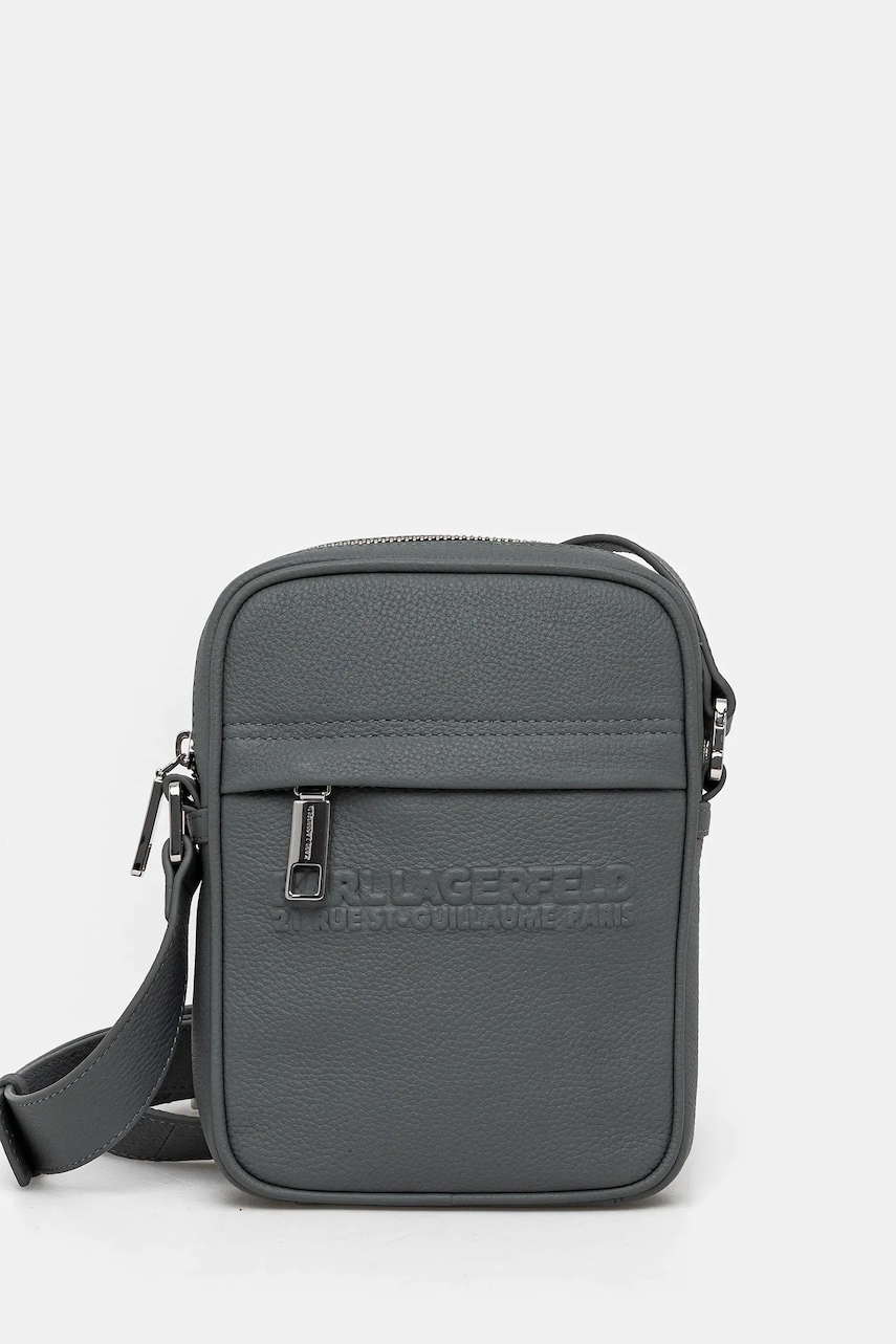 Karl Lagerfeld borsetă de piele culoarea negru, A3M30177